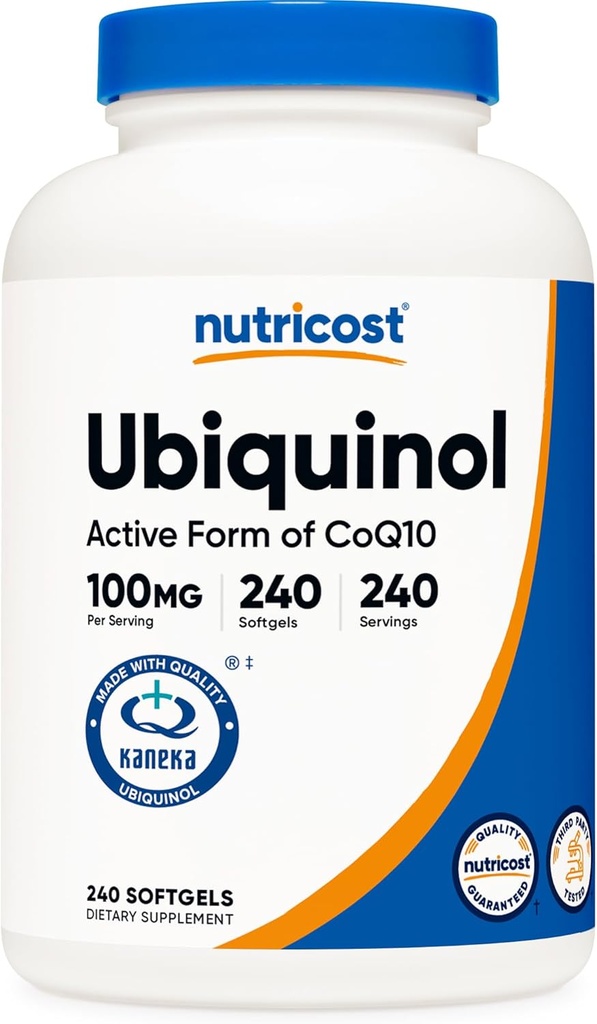 Nutricost Ubiquinol Softgels (100mg, 240 Softgels) - Superior Absorption Antioxidant