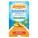 Emergen- C immun + tyggetabletter 1000mg vitamin C med vitamin D tablet, immuntilskud Kosttilskud til immunitet, Orange Blast Flavor - 42 Tæl