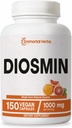 Pure Diosmin 1000mg Complex Formel, 150 kapsler, Citrus Bioflavonoider Rich Fruit Extract, 100% Vegetar, Non- GMO & Gluten Free Diosmin Supplement