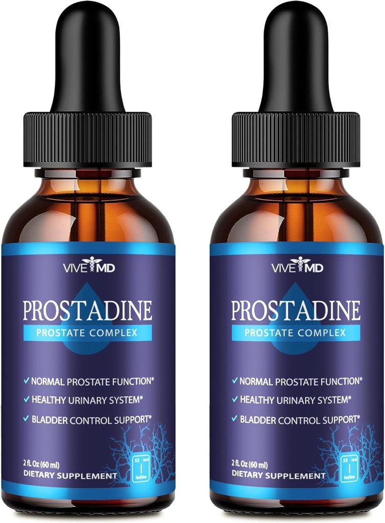 Vive MD Prostadine Drops til Prostata Sundhed, Bstige Vandringsproblemer - Prostadine Official Drop Formel for ekstra styrke med Pomegranate - Prostadine Anmeldelser (Pakke af 2)