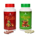 Frugt og grøntsager Supplement ingredienser Natural - 2 Flasker 180 Total Vegetarisk Kapsler 124; Balance af naturlige 16 + 18 Hele frugter & Veggies Blend Budd124; Friske Superfood Formel med vitaminer og mineraler