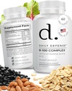 B Komplekse vitaminer til mænd og kvinder B - 100 Kompleks med vitamin B - 6, vitamin B - 12, thiamin, & mere - Plantebaserede energitilskud til immun- og kognitiv støtte - 60 tabletter