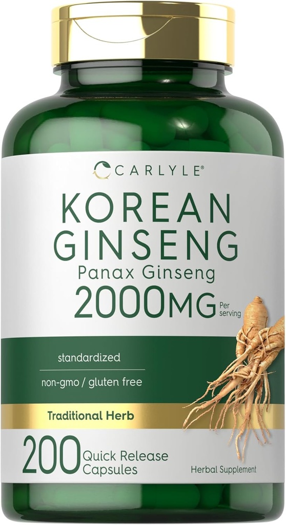 Carlyle Koreansk Ginseng Uddrag Kapsler 2000 mg