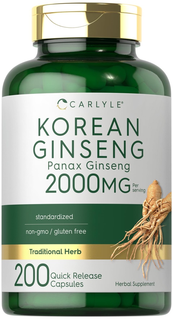 Carlyle Koreansk Ginseng Uddrag Kapsler 2000 mg
