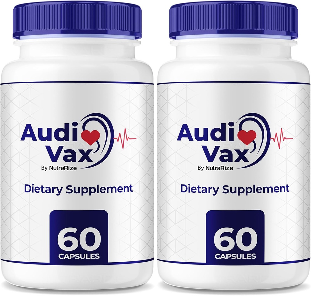 (2 Pack) Audivax - Audi Vax Advanced Max Ear Support, Natural Formel til at fremme indre øre sundhed, Audi Vax Maksimal styrke til hørelse sundhed, officielle Auditorpiller, Audivax anmeldelser (120 kapsler)