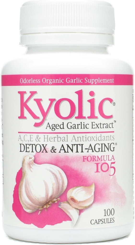Kyolsk formel 105 hvidløg ekstrakt w / VIT A og E Selenium 100 kapsler