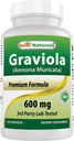 Best Naturals Graviola Capsules Annona Muricata, 600 mg, 120 Count