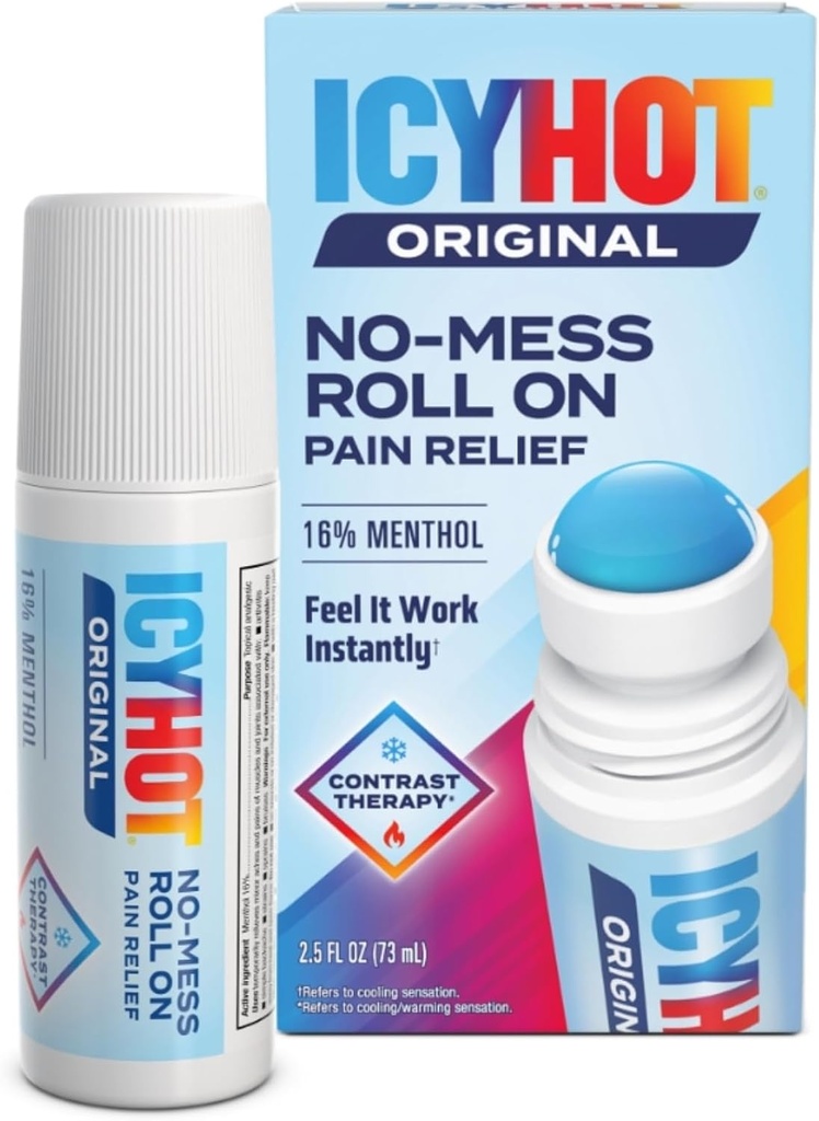 Icy Hot Original Medicated Pain Relief Flydende med ingen Mess Applicator, 2.5 Fluid Ounces