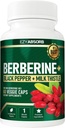 Gluten- Free Berberine 500mg, 60 Veggie Capsule w / LA-3 AMPK Metabolic Activator