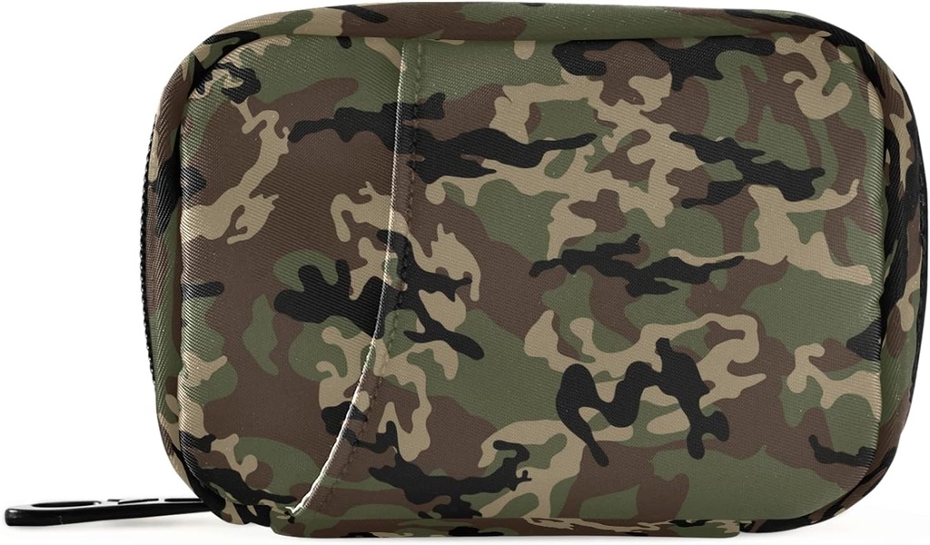 Militær Camo Pill Box 7 Dag Pill sag Rejse Pill Organizer Bag med lynlås Portable ugentlige sag Kompakt størrelse for vitamin supplement Holder