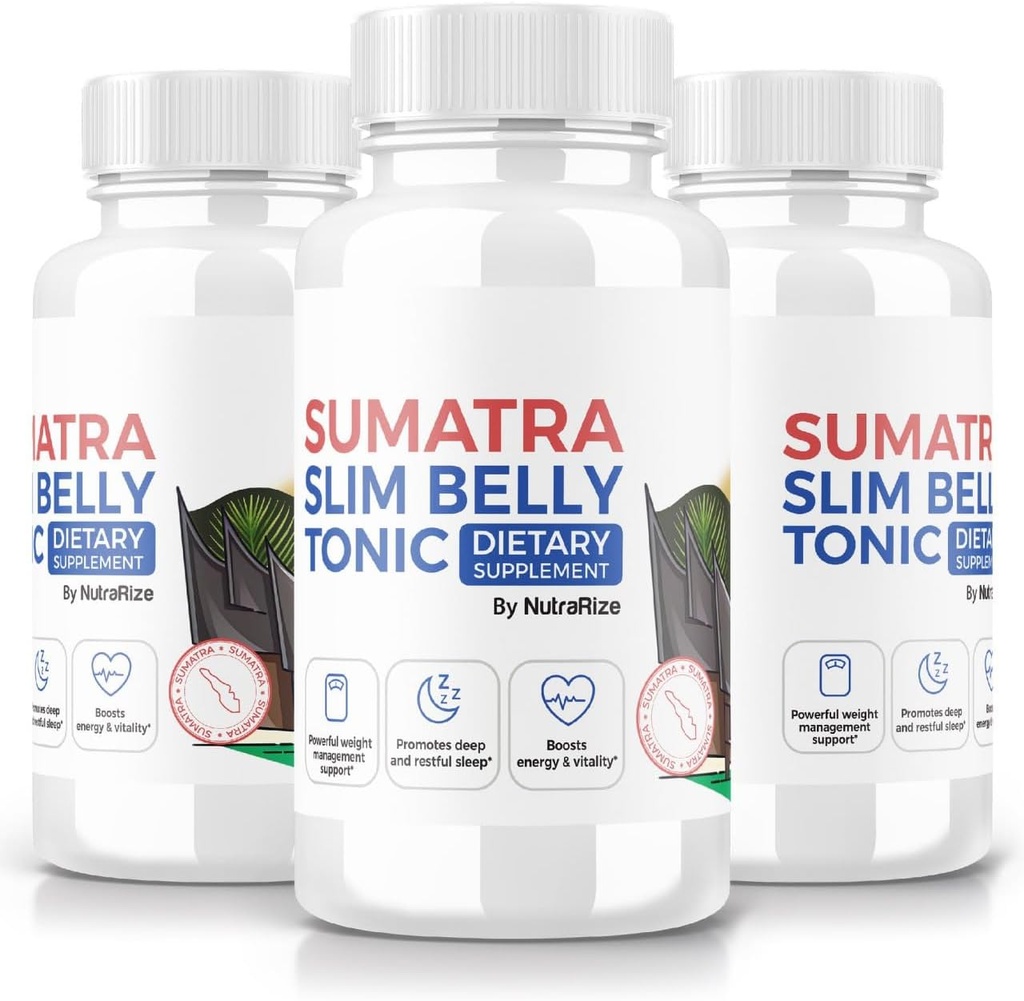 (3 Pack) Sumatra Slim Belly Tonic, Sumatra Slim Belly Tonic Kosttilskud til avancerede vægttab, Maksimal styrke All- Natural Pill til Target Belly Fat, Sumatra SlimBelly Anmeldelser (180 kapsler)