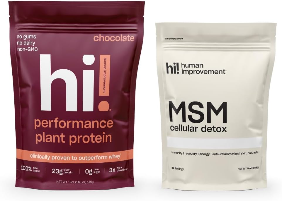 Human Improving Chocolate Performance Protein and MSM Cellular Detox Bundle