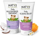 Matys Baby Eksem & Multipurpose Salve 2pk Combo til Babyer 3 måneder +, Sothe Eksem & Nourish Dry Skin, Steroid / Petroleum fri, 3.75oz hver Tube