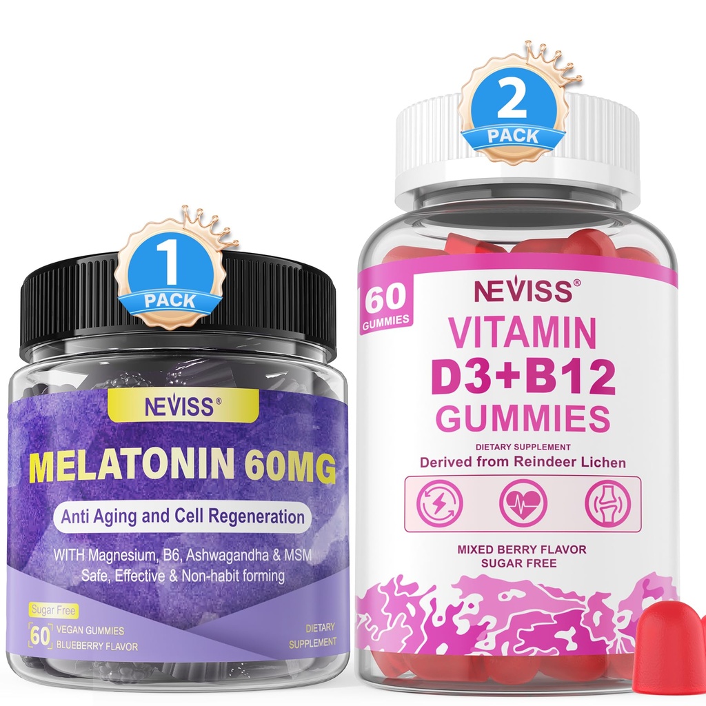 NEVISS Melatonin, D3- vitamin + B12-vitamin
