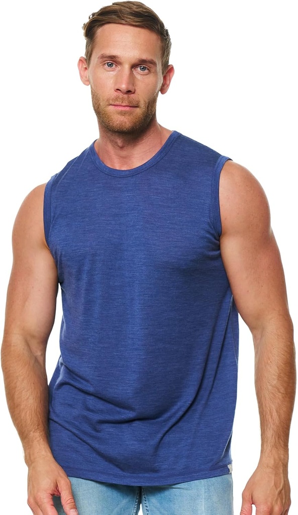 Merino Uld Tank Top Mænd - Aktiv Merino Uld Underskjorte Fugt Wicking Breathable Anti- Odor Lightweight Base Layer