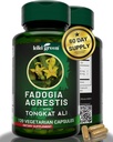 KIKI Green Fadogia Agrestis og Tongkat Ali Herbal Supplement - 1000 mg per servering - 120 Veganske kapsler til daglig boost og vitalitet