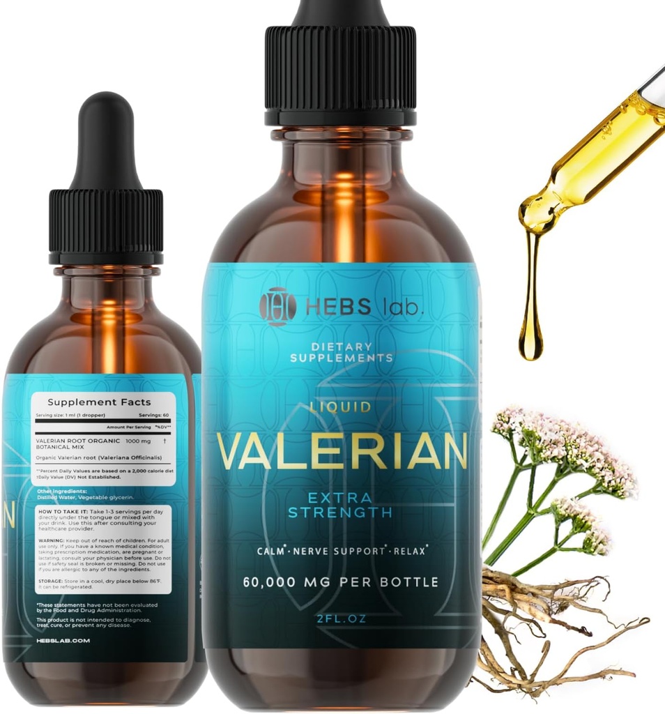 Valerian Root Extract - Slееp Tincture - Lavet i USA Herb Sleеp Supplement - Valerian Root Drops 2 Fl Oz