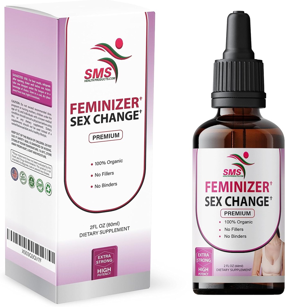 Feminizer ved SMS, Pueraria Mirifica Dryps til østrogenbehandling 124; Premium Grade # 124; Herbal Liquid Extract # 124; Non- GMO, Organic, Vegan, Alkoholfri tinktur # 124; 2 Fl Oz (60ml) # 124; for Trans Women Ladyboy LGBT