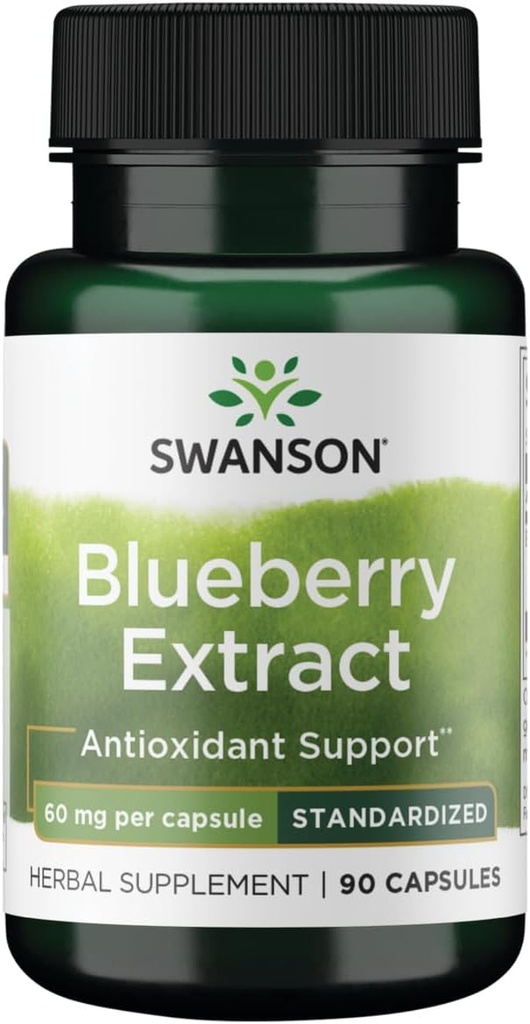 Swanson Blueberry Leaf Extract 60 Milligram 90 Kapsler