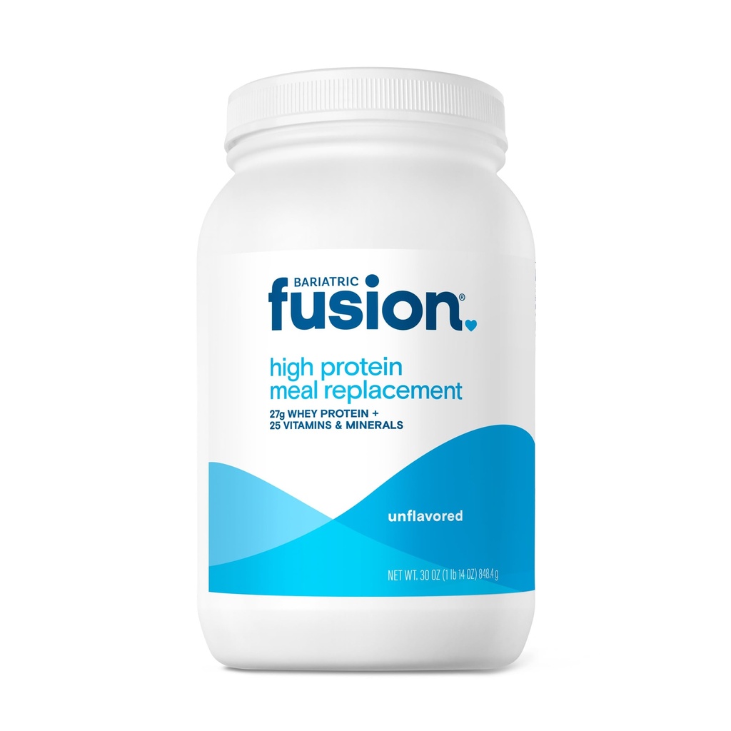 Bariatric Fusion Unflavored Meal Erstatning 27g Protein Powder, 21 Servering Tub for Bariatric Kirurgi Patienter, herunder Gastric bypass og Ærme Gastrectomy - Ingen Gluten, Aspartam eller sukker