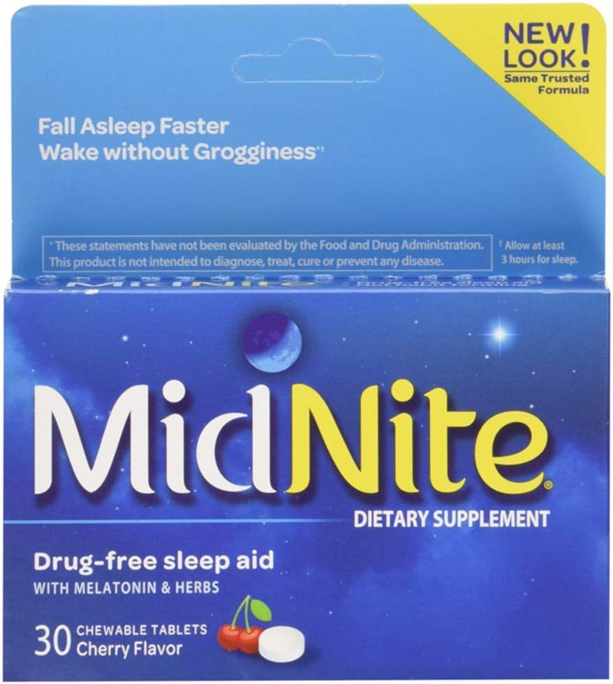 MidNite Natural Sleep Supplement, 30 Count Box