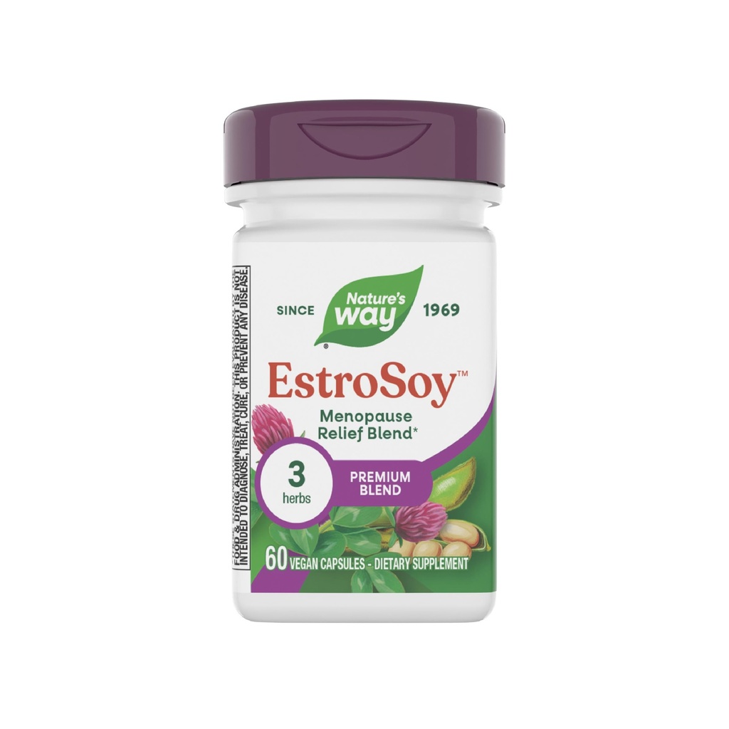 Nature 's Way EstroSoy, Menopause Relief Blend *, Hjælper Relieve Menopausale Symptomer *, Black Cohosh, Red Clover, og Gæret Soy, 60 Veganske Kapsler