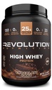 Revolution Nutrition, High Whey, Protein Powder 2LB, Whey Isolate, Gluten Free, Lean Muscle Mass for Mænd & Kvinder, 25g Protein Per Scoop, 908 g, 24 Servere (Chokolade Cake, 2 Pound)