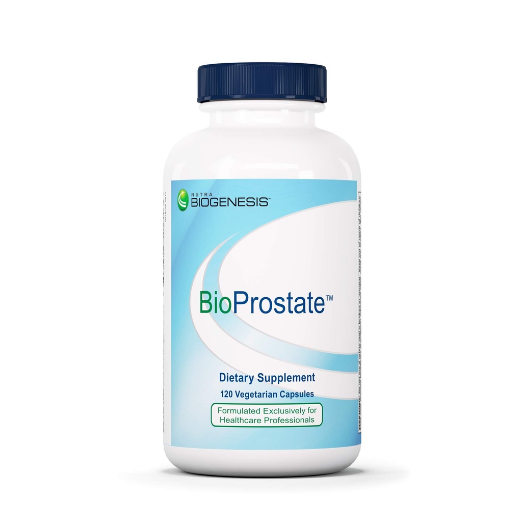 Nutra BioGenesis BioProstate - Saw Palmetto for mænd, Prostata sundhed kosttilskud til mænd, vandladning Flow Support med græskar frø, Nettle & Pygeum - 120 Veganske kapsler