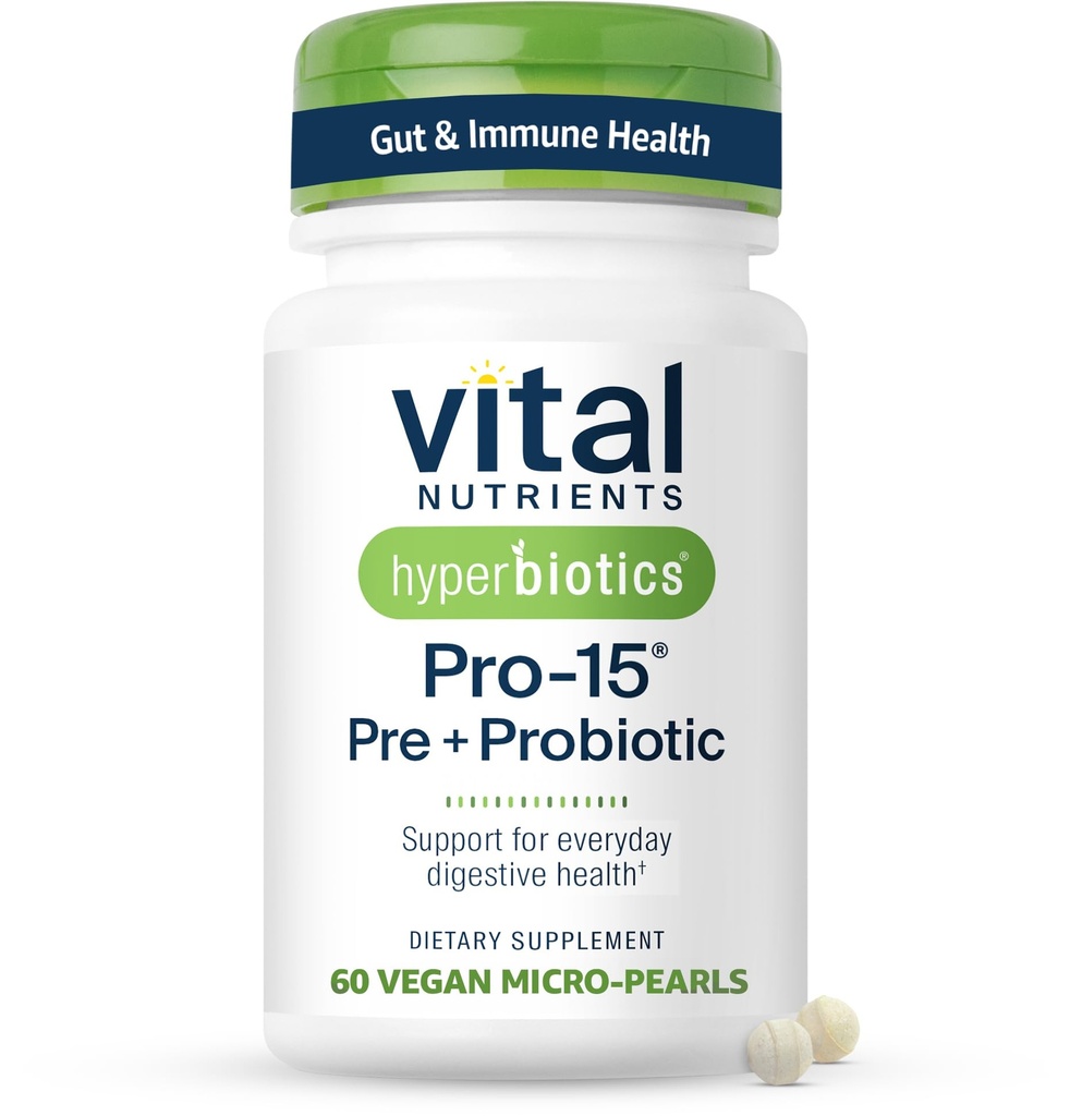 Hyperbiotika Vital Nutrients Pro- 15 Prebiotika og Probiotika til kvinder og mænd