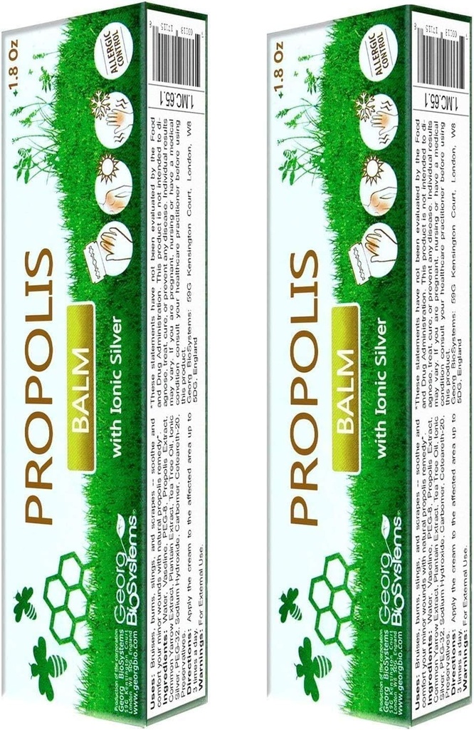 Sæt af 2 Propolis Balm med ionsølv 30g / 1 Oz
