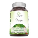 Amazing India Neem (Made with Natural Neem Leaf) 500 mg Veggie Kapsler Supplement 124; Non- GROMLE 124; Gluten Free Measures 124; Made in USA