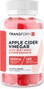 TransformHQ Apple Cider Vineddike Gummies (120 Servere, 500mg Per Servering) - Gluten fri, ikke-GMO