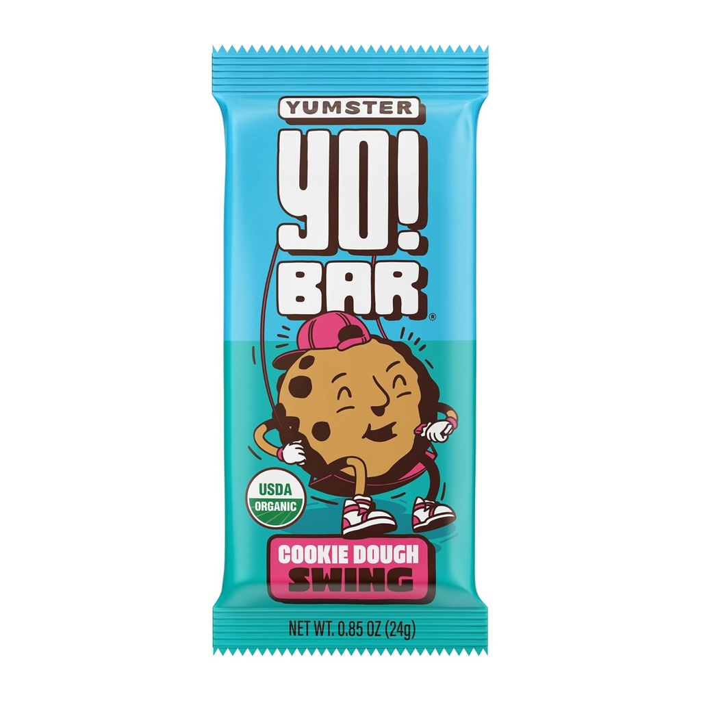 Yo! Bar af Bearded Brothers Vegan Organic Kids Bar, Cookie Dough (25 Bars) - Gluten Free, Paleo og Hel 30 Buddy 124; Soy Free, Non- GMO, Lav Glycemisk, Ingen Sukker Tilføjet, Fiber + Hele fødevarer