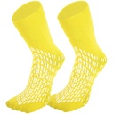 HCS Non- Slip Hospital Sokker med Grips til kvinder & Mænd (6 par) - 360 All- Around Tread Non- Slip Sock, Ældre / seniorer - Hospital Grip Sokker, Kvinder, Mænd - Fall Risk Patient Tøfler (Gul, Regelmæssig)