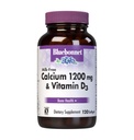 Bluebonnet Nutrition Milk- Free Calcium 1.200 mg Plus vitamin D3 400 IE - High Potency, Maksimal Absorption Stærk Sunde Knogler & immunforsvar Support, Gluten- Free, Dairy- Free, 120 Softgels