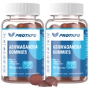 2 Pack Ashwagandha Gummies & Vitamin D3 Gummies Organic Aswangdha supplement til Forbedre søvn, Stress Relief & Mood Calm (non-GMO, Gluten- Free & Sugar Free)
