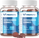 2 Pack Ashwagandha Gummies & Vitamin D3 Gummies Organic Aswangdha supplement til Forbedre søvn, Stress Relief & Mood Calm (non-GMO, Gluten- Free & Sugar Free)