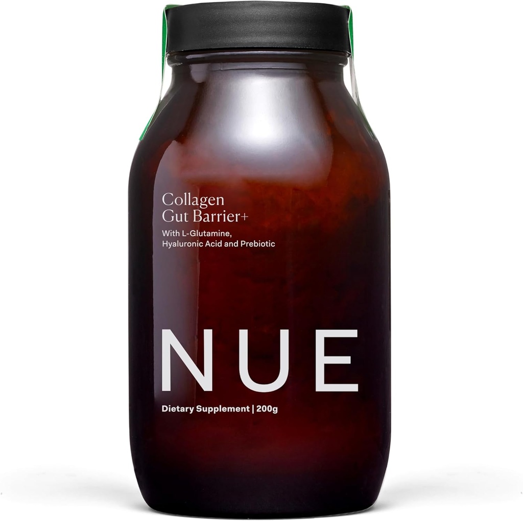 The Nue Co. Collagen Gut Barrier +, Kosttilskud, Hyaluronsyre og Prebiotic, Understøtter hud sundhed, 200 Bedste