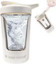 Elektrisk Protein Shaker Flaske - 15oz USB Genopladelig Portable Mixer til Protein Shakes, Smoothies & Pre Workout, Tritan- Safe, BPA- Free, Gym Tilbehør, lækagesikker (hvid)