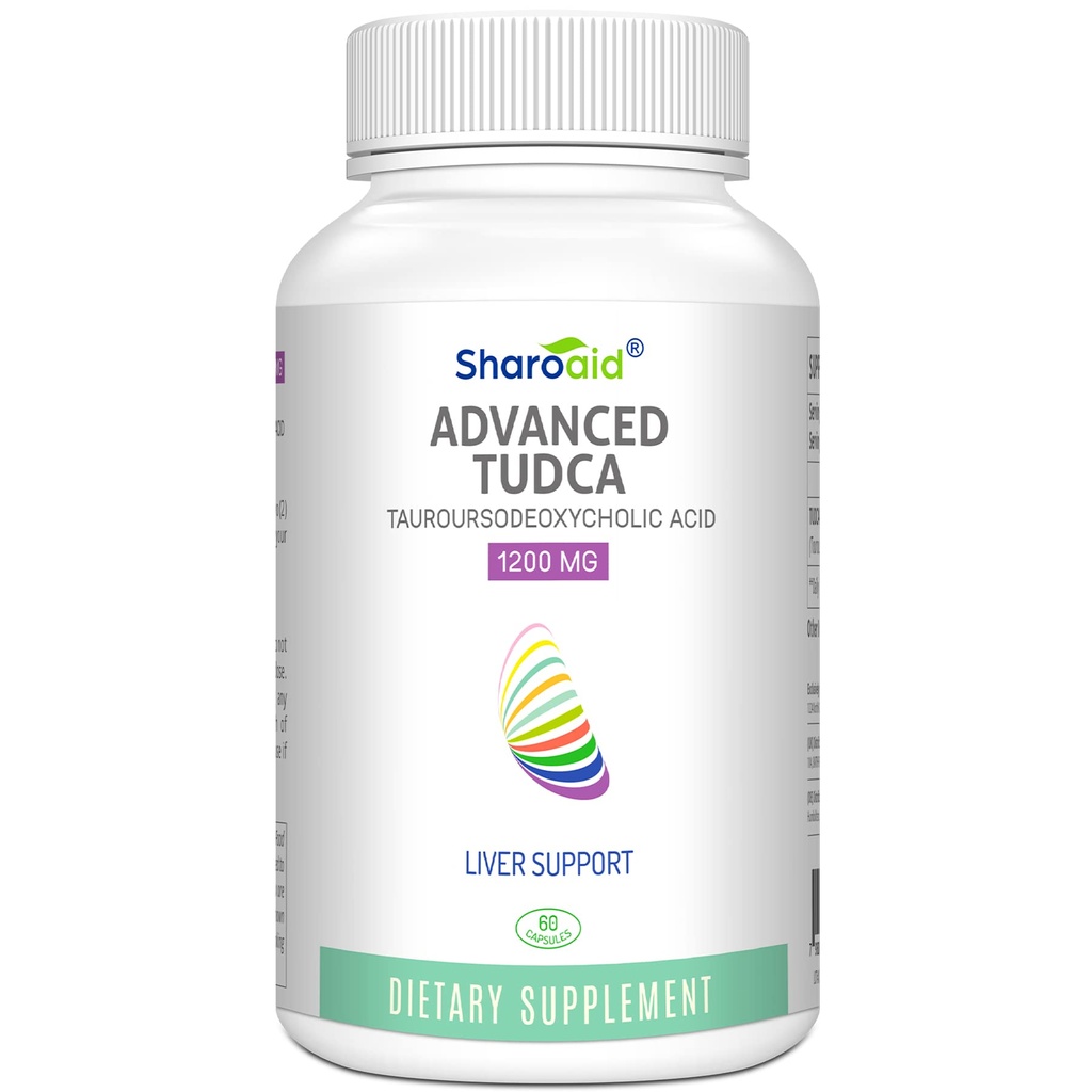 TUDCA lever support Kosttilskud 1200 mg- Tredjeparts Tested- High Strength Formula-Bile Salte til lever Detox Cleanse- Vegan kapsler til lever, Nyre, Galdeblære sundhed, 1 flaske-60 kapsler