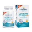 Nordic Naturals Ultimate Omega- D3, Lemon Flavor - 90 Soft Gels - 1280 mg Omega-3 + 1000 IE D3- vitamin - EPA & DHA - fremmer hjerne, hjerte og immunforsvar - 45 Serveringer