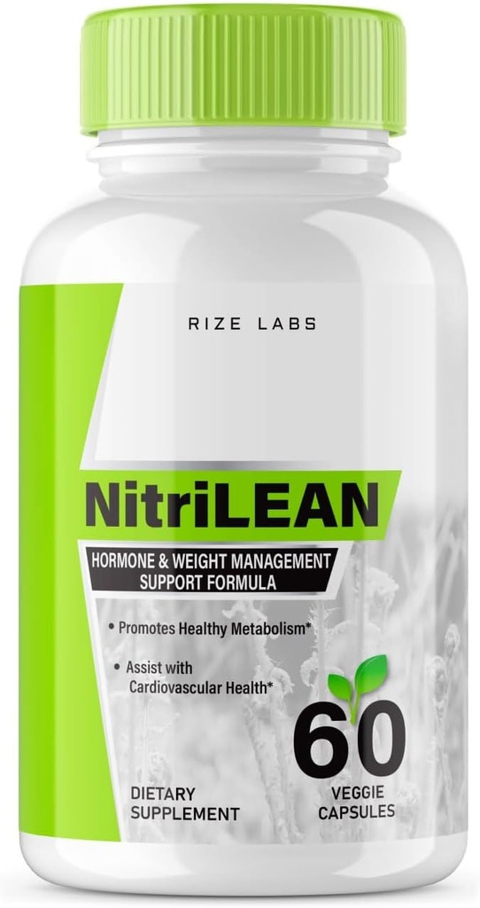 rize laboratorier Nitrilean vægttab supplement, kapsler for total krop wellness og en sund livsstil, piller til Leaner Physique, All- naturlige kapsler (60 kapsler)