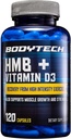 BODYTECH HMB + D3- vitamin - understøtter muskelvækst og styrke (120 grøntsagskapsler)