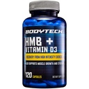 BODYTECH HMB + D3- vitamin - understøtter muskelvækst og styrke (120 grøntsagskapsler)