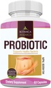 Probiotika Alle naturlige sundhed supplement til kvinder og mænd med mælkesyrebakterier til Gut, Gær Support 60 Oral Flora Kapsler til daglig brug. Lavet i Amerika af Botanica Research