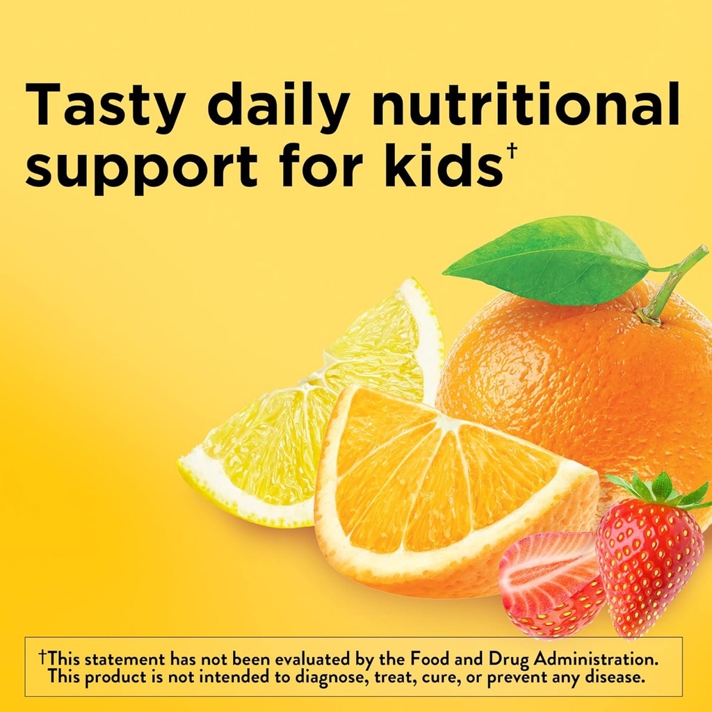 Nature Made First Multivitamin med Omega-3, Vitamin og Min til Ernæringsstøtte, 70 Kids Gummies (pakke med 2)