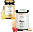 Vinged Rise Up Gummies against 124; Energy & Brain Boost Supplement & Glow Up Collagen Powder against 124; bedre hår, hud, negle til kvinder bundle