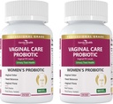 Vaginal Probiotika for kvinder pH Balance med Prebiotika - 60 Millioner Kvinder Probiotik for Vaginal Flora, Odor, Gær & fordøjelsessygdomme med Saffron, Cranberry, Vegan & Non- Gmo; 124; 180 Caps