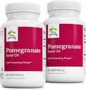 Terry naturligt Pomegranate Seed Oil - Kosttilskud til støtte Cardiovaskulær Sundhed - Urteik Non- GMO supplement med Omega- 5 & Pomegranate Extract - 60 Softgels, 2 Pack