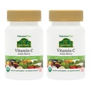 NaturePlus Kilde til Life Garden C-vitamin - 60 Veganske kapsler, Pack of 2 - Immunsystemet Support - Certificeret Organisk, Non- GMO, Gluten Free - 60 Total Servering